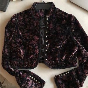 Free People Velvet Cropped Jacket
